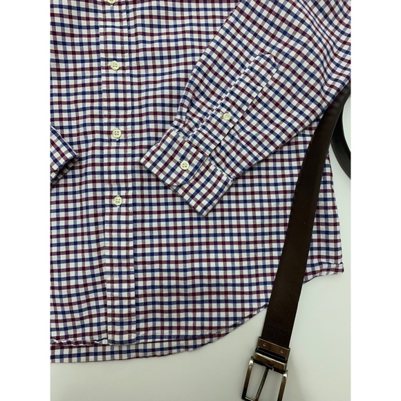 Ralph Lauren Long Sleeve Button Down Blue Red Med - Picture 3 of 6